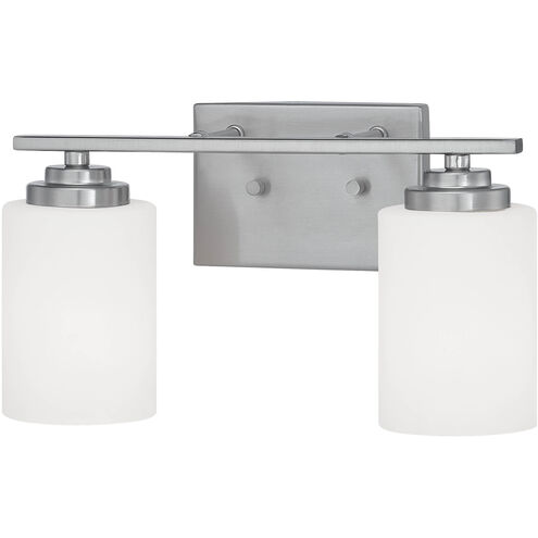 Durham 2 Light 14.25 inch Satin Nickel Vanity Light Wall Light